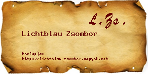 Lichtblau Zsombor névjegykártya